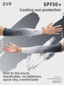 evr | Ice Silk Cycling Arm Covers UV Protection Quick Dry Breathable Men Women Driving Hand Sleeve Summer Ice Sleeve EVR Brand