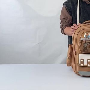 Capybara Children School Bags For Boys Girls Kids Alleviate Burden Protecting Spine Widen Straps School Backpack School Book Bag