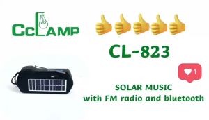 CCLAMP Speaker Tenaga Surya Portabel dengan Senter & Radio FM