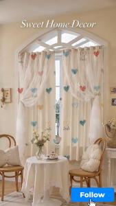 YYT Soft White Lace Curtain with Good Drape for Privacy and Light Filtering