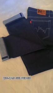 COD DENIM SELVEDGE/SELVEDGE DENIM ACCENT 15 OZ/KONVEKSI SELVEDGE / SHELSTITCH BLACK / PASTI KAKU / CELANA DENIM SELVEDGE BILA DILIPAT / CELANA TERBARU / CELANA PRIA KEKINIAN