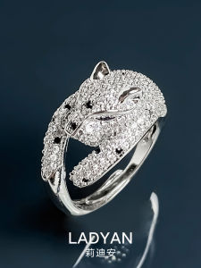 Lidiyan 2025 New Womens Ring Leopard Design Fashionable Unique Style Luxury Diamond Embedded Alloy Ring Stylish Accessory