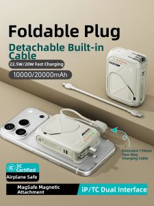 AXAN | Đệm Sạc Từ Chống Nước 3C Certified An Toàn Trên Máy Bay Sạc Nhanh Có Dây Cắm Trong 20000mAh