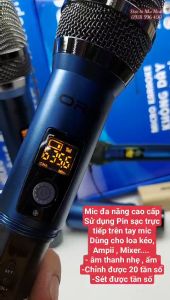 Mic Đa Năng Pin Sạc - Vỏ Nhôm dùng cho loa kéo  ampli  vang cơ/vang số máy trợ giảng