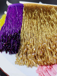 New Crystal Waterdrop Drill Tube Drill DIY Long Tassel Drill Chain Bead Chain Home Decor Dance Costume Decoration Dongda Gate