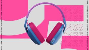 Logitech G435 LIGHTSPEED and Bluetooth Wireless Gaming Headset - Lightweight Over - Ear Headphones Built - in Mics 18H Battery Compatible with Dolby Atmos PC PS4 PS5 Mobile