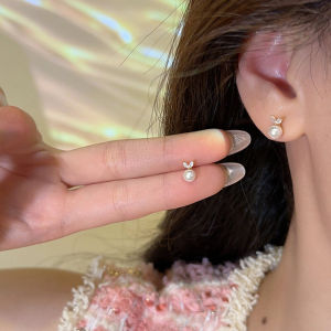 Elegant Pearl Stud Earrings Womens Fashion Jewelry Fresh out Alloy Plated Silver Gold Korean Style Ear Jewelry Accessory