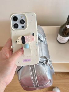 Cartoon Animal Ring Holder Full Cover Spill Ink Design for Apple iPhone 14 pro Max 15 pro Mate plus Soft Shell Protective Case