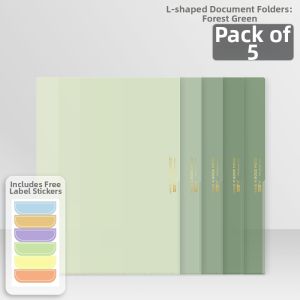Good | A4 Thickened Clear 2-Page L-Type File Folder for Office and Students