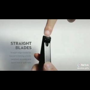 Gunting Kuku Stainless Hitam Besar Jumbo Manicure Pedicure 8CM Anti Slip