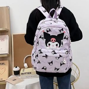 กระเป๋าเด็กนักเรียบเนียนเครื่องที่สวยงาม Sanrio รูปลักษณ์ กระเป๋าสะพายหลัง คุโรมิ มายเมโลดี้ ชินนาม่อน โปชาโกะ ขนาด 17 นิ้ว