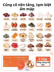 JUHETAI | Trà Hạt É Đậu Đỏ và Coix Seed Loại Bỏ Ẩm Ướt