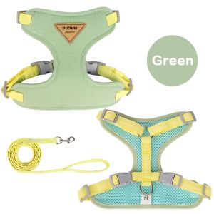 Puppy Harness and Leash Set Breathable Pet Harness for Small and Medium-Sized Dogs and Cats French Bulldog Chihuahua Poodle Pet Supplies
