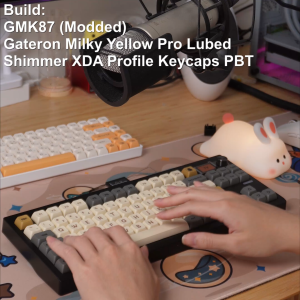 GMK87 THOCKY Custom Keyboard Build Shimmer XDA profile Gateron Milky Yellow Pro Lubed