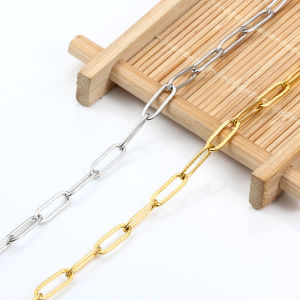Stainless Steel Cable Chain For Jewelry Making Accessories Cross Link Necklace DIY Oval Bracelet Handmade Supplies