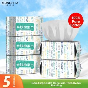MONLEYTA | Pure Cotton Face Towel Disposable Thickened Soft Towel Facial Cleansing Towel Official Flagship Store Authentic Product