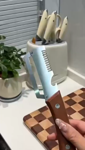 3-in-1 Stainless Steel Fruit peeler for Slicing & Peeling For Kitchen With Wooden Handle And Bottle Opener