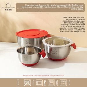 MODERN SWEETHOME | Multipurpose 304 Stainless Steel Mixing Bowl