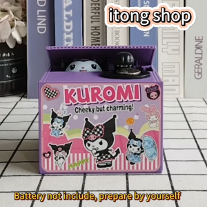 Melody Sanrio Kawaii Anime Cartoon Coin Bank Kuromi Cute Code Box Piggy Bank Toys for Kids