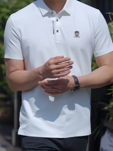 TREND JY-JY8381เสื้อโปโลธุรกิจแขนสั้นผู้ชาย ผ้าลื่นใส่สบายไม่ต้องรีด เสื้อกาวไร้ร่องรอยเรียบง่าย สีส้ม/สีขาว/สีเขียวเข้ม