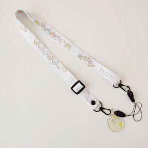Corner Biological Cartoon Mobile Phone ID Lanyard Pendant Banana Cat White Bear Adjustable Length Neck Rope Widened Short Wrist Strap