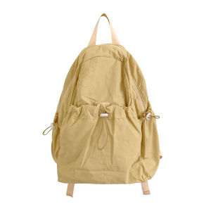 Japanese Lazy Style Schoolbag Female 2024 New Arrival Minimalist Student Milk Apply Yellow Backpack Lightweight Travel Backpack
