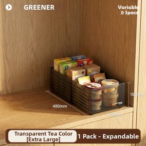 Expandable Snack and Miscellaneous Storage Box Cabinet Drawer Organizer