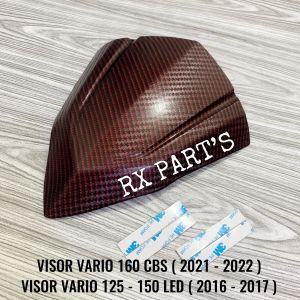 VISOR VARIO 160 CBS ( 2021 - 2022 ) VISOR VARIO 125 - 150 LED ( 2016 - 2017 ) CARBON / KARBON WARNA DUA DIMENSI “ KUNING “+ DOUBLE TAPE 3M SUPER LENGKET