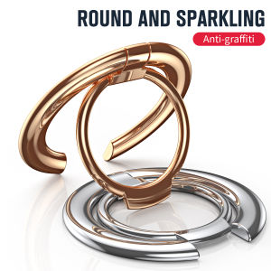 Magnetic attraction Gyro Finger Ring Holder Hand Spinner Rotary Rotation Metal Mobile Phone Holder Stand For iPhone Samsung Phone Ring Holder