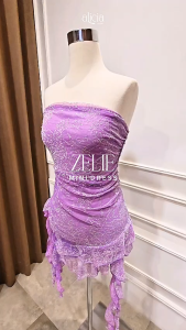 Aliciacouture - Zelie Party Summer Purple Dress - Gaun Fairy Look Pesta Garden Party Photoshoot