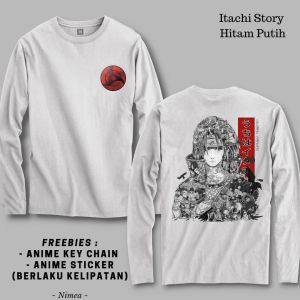 Kaos Panjang Itachi Story Hitam Putih - Nimea