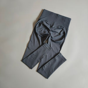 High-Waist Fitness Pants Womens Yoga Pants Quick-Dry Breathable Ultra- Elastic Nine-Piece Tight-Fit Cycling Long Pants