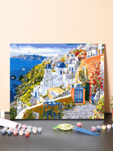 Modern Minimalist Handmade Digital Painting Kit Color-by-Number Adult Artwork Acrylic Oil Painting on Canvas Scenic View