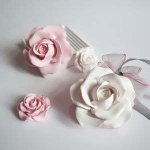 แบบฝังมือชุบสีสันสดใสสำหรับอบเค้ก Rose Silicone Mould อุปกรณ์ทำน้ำแข็ง อบ ขนมปัง ของหวาน ของขวัญวันเกิด