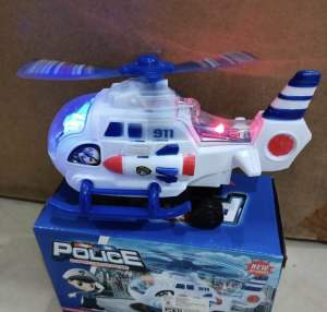 Mainan Helikopter Polisi Rescue lampu dan Suara