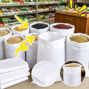 50Pcs Oversize Sako Bag Reusable Woven Sack Household Warehouse Storage Bags High Bearing Capacity Container for Rice Feed