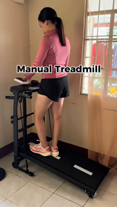 MY-HI Manual Treadmill Foldable Walking Pad Multi-functional LED Threadmill Exercise Equipment For Women