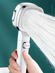 Modern Shower Head with Switch High Pressure Large Water Output Bathing Set Fixed Rotatable Holder ABS Material Shower Spray