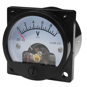 SO45 5V 10V 15V 20V 30V 50V 100V 300V DC Panel DC Voltage Current Meter 45*45mm Round Voltmeter