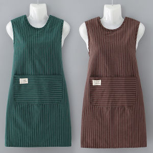 Váy Bếp Cotton Nguyên Chất Thời Trang Mùa Hè Mới Cho Nữ Váy Nấu Ăn Chuyên Nghiệp Váy Bảo Hộ Lao Động Váy Làm Vườn Váy Chống Thấm Nước