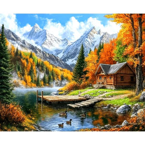 Trò Chơi Ghép Hình River Duck Cabin Family Activity Game - Quà Tặng Trang Trí Nhà Cửa Cho Phòng Game Phòng Ngủ - Có Sẵn Các Tùy Chọn 500/1000/1200/2000 Mảnh Ghép