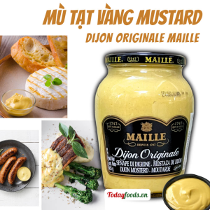 Mù Tạt Dijon Maille Pháp 215g/865g – Vị Truyền Thống – Ăn Kèm & Làm Sốt Chuẩn Âu