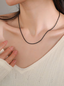 Z Miss 925 Sterling Silver Black Full Sky Star Sweater Necklace Womens New 2025 Daily Commute Clavicle Chain Fashion Jewelry