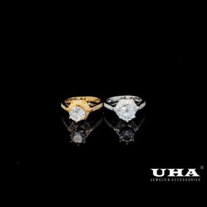 N477 - Nhẫn nữ đính đá CZ tròn duyên dáng trẻ trung cho phái nữ