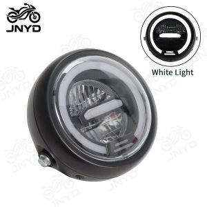 JNYD 6.5 Inch Led Motorcycle Headlight DRL Headlamp For Harley BMW Yamaha Honda 6.5" Round Headlights Retro Universal