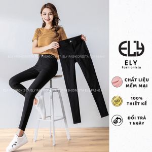 [ELYFASHIONISTA] Quần Tregging nữ trơn basic chất Mỳ Hàn cao cấp dày dặn không phải tuyết mưa mềm mịn co giãn tốt ELY208 Quần tây nữ công sở chất đẹp hot