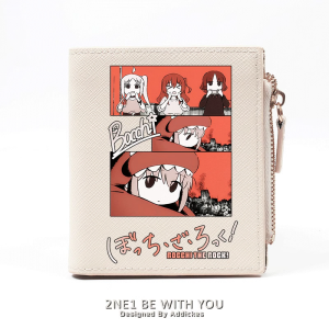 Kawaii Short Anime Wallet for Girls Student Coin Purse Rock Music Theme Cute Cartoon Print Korean Style Youth Fashion Wallet