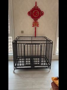 กรงสุนัขขนาด กรงหมา คอกหมา ป้องกันการหลบหนี และถาดถอดออกได้ ใช้สำหรับสุนัขขนาดใหญ่และตัวเล็ก