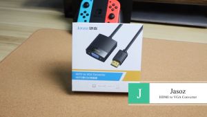 Jasoz HDMI to VGA Adapter 1080p Audio Video HDMI to VGA Converter With Cable Power Supply For Ps4 Monitor Projector