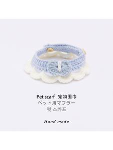 Handmade Crochet Pet Necktie Cute Ins Style for Small Dogs Cats And Rabbits Four Seasons Universal Wash by Hand No Brand